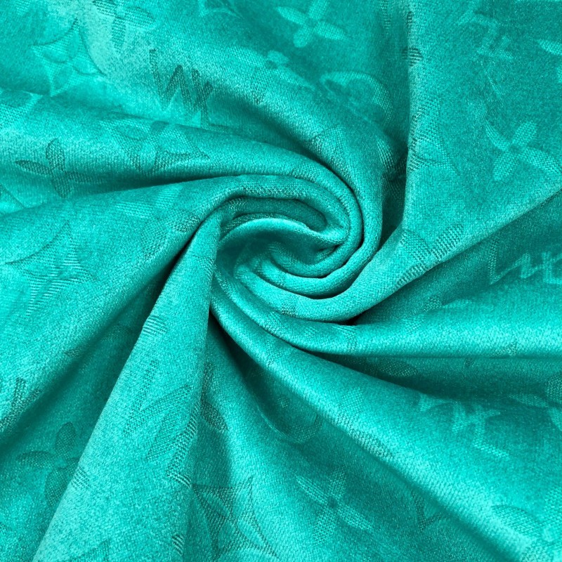 Wrap knit  velvet jacquard fabric